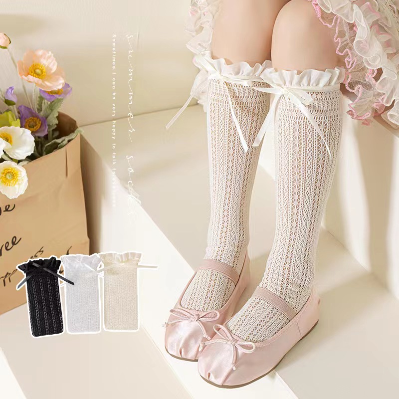 Girls Long Tube Lace Stockings - Fishing Socks avaliação e preço
