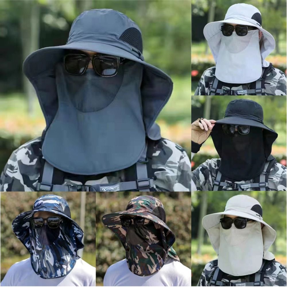 Fishing Hat With Mask Summer S - Fishing Mask Sun Protection avaliação e preço