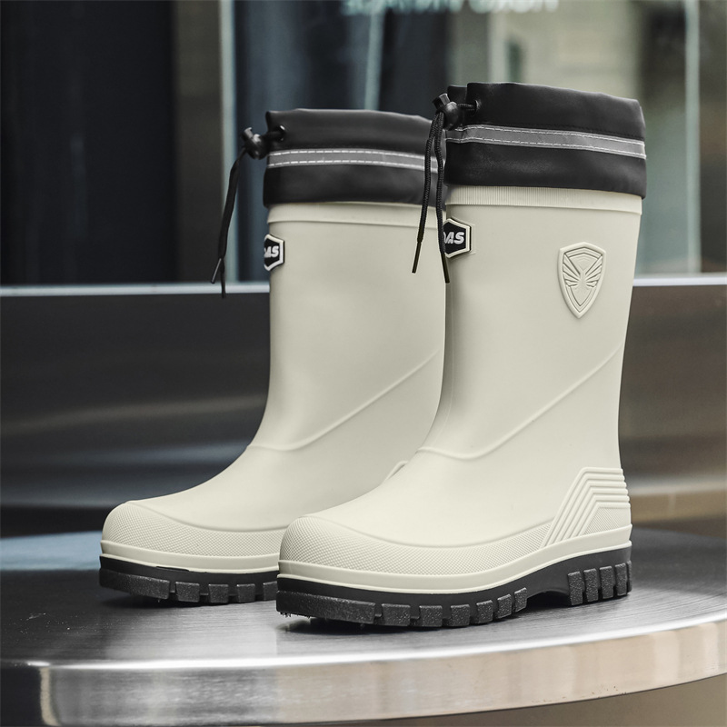 Fashion Men's Rain Boots Mid-C - Fishing Boots avaliação e preço
