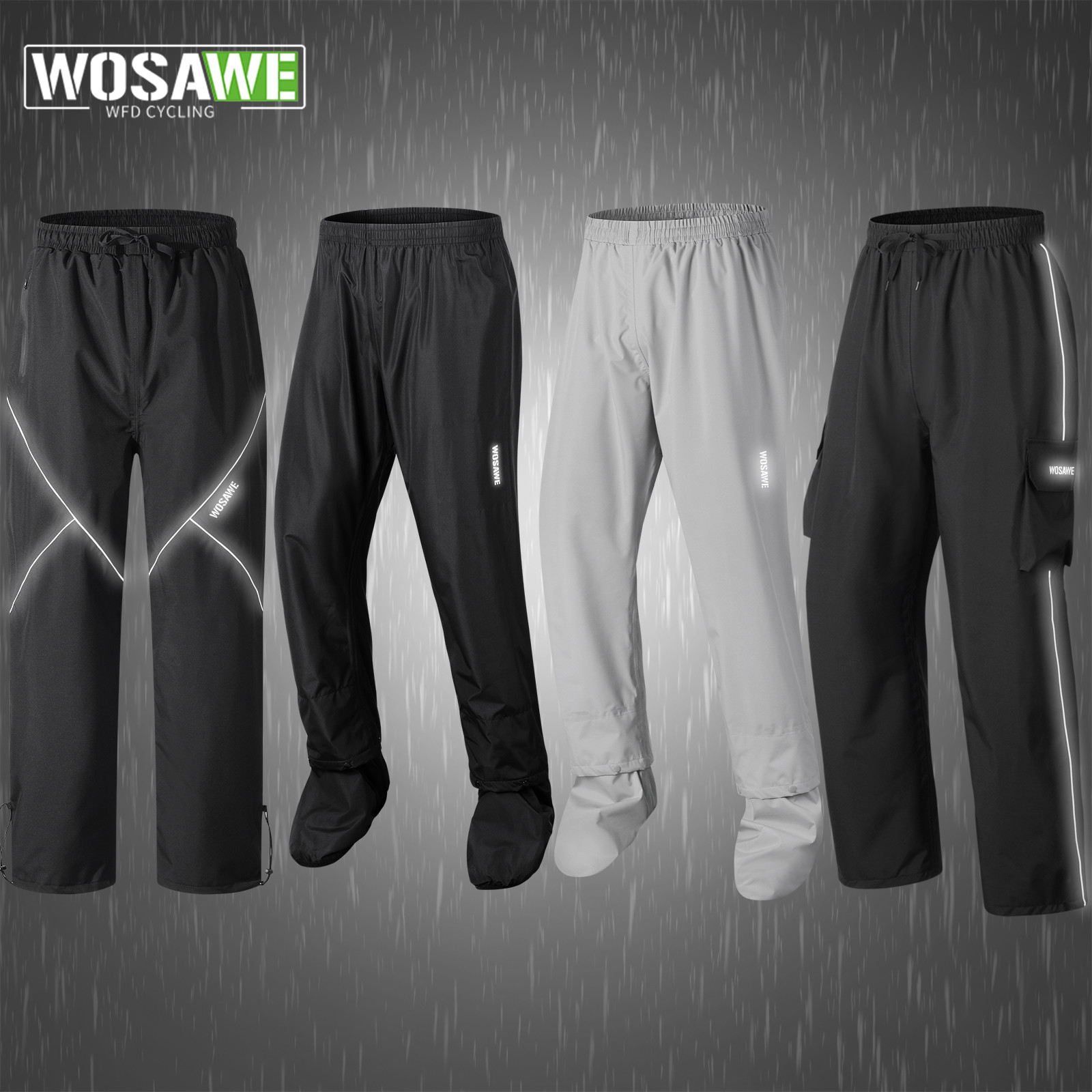 WOSAWE Cycling Rain Pants Wate - Fishing Rain Suit avaliação e preço