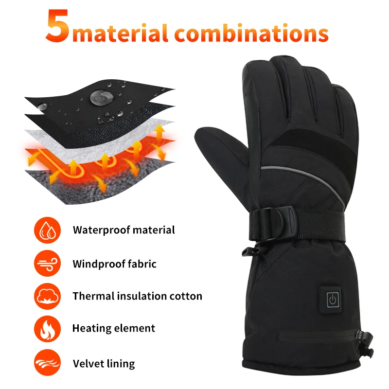 USB Rechargeable Heated Motorc - Fishing Gloves avaliação e preço