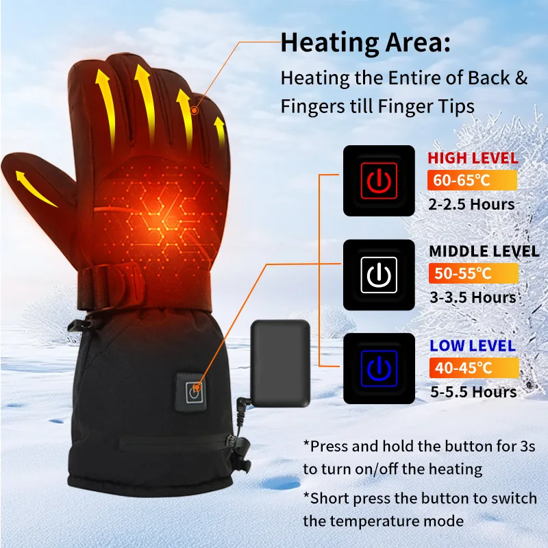 USB Rechargeable Heated Motorc - Fishing Gloves avaliação e preço